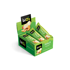 Barra de Castanhas e Frutas Vegana biO2 Maça 12 un 25g - Sem glúten