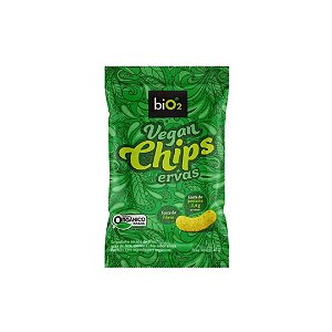 Snack Vegano Orgânico Sem Glúten biO2 Vegan Chips Ervas 40g