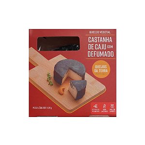 Queijo Vegano de Castanha de Caju Defumado 120g Queijos da Terra - Sem Glúten