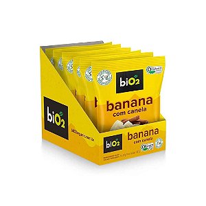 Banana Desidratada c/ Canela Orgânico Sem Glúten biO2 Snack 6un 50g