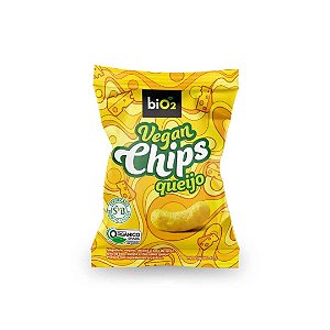 Snack Vegano Orgânico Sem Glúten biO2 Vegan Chips Queijo 40g