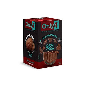 Ovo de Pascoa Vegano Sem Glúten ONLY4 Puro 85% 160g