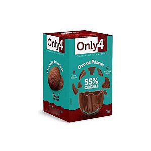 Ovo de Pascoa Vegano Sem Glúten ONLY4 Puro 55% 160g