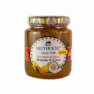 Doce Diet Vegano de Mamão com Coco Sem Açúcar - Diet House