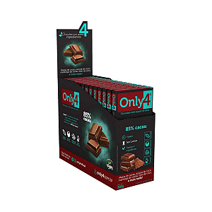 Chocolate Vegano Only4 85% Cacau 20g 15 Unidades