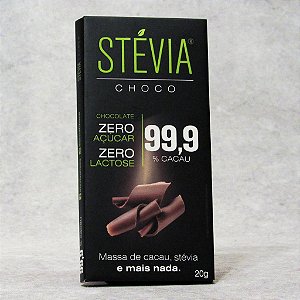 Chocolate Vegano StéviaChoco 99,9% Cacau 70g