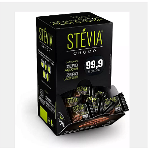 Chocolate Vegano StéviaChoco 99,9% Cacau 5g 30 Unidades