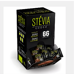 Chocolate Vegano StéviaChoco 66% Cacau 5g 30 Unidades