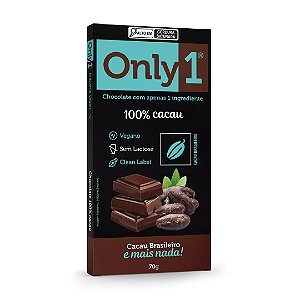 Chocolate Vegano Only1 100% Cacau 70g
