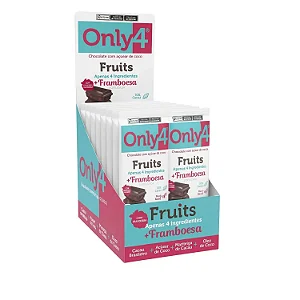 Chocolate Vegano Only4 70% Fruit Framboesa 70g 6 Unidades