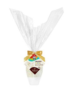 Ovo de Páscoa Vegano Chocolate Branco Confeitos Coloridos