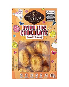 Caixa com Mini Ovinhos de Chocolate Páscoa