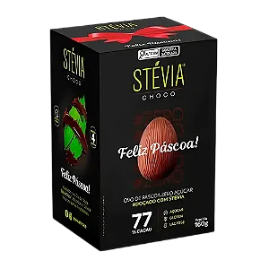 Ovo de Páscoa Vegano STEVIA Puro 77% 160g