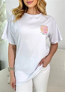 MAX T-SHIRT UNISSEX DEUS É BOM O TEMPO TODO-BRANCA