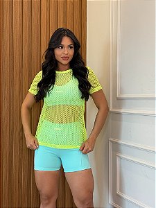 BLUSA FEMININA ARRASTÃO - AMARELO LIMA