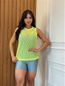 REGATA FEMININA ARRASTÃO - AMARELO LIMA