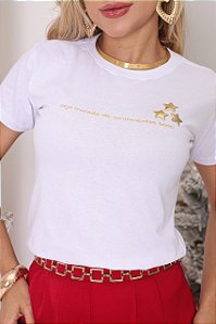 TSHIRT SEJA MORADA DE SENTIMENTOS BONS - BRANCA