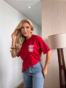 MAX TSHIRT UNISSEX MENEGOTTI JESUS IS KING - VERMELHA