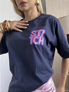 MAX TSHIRT UNISSEX MENEGOTTI STITCH - AZUL MARINHO