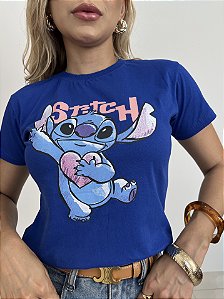 TSHIRT STITCH CORAÇÃO - AZUL BIC