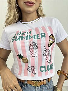 TSHIRT SUMMER CLUB - BRANCA