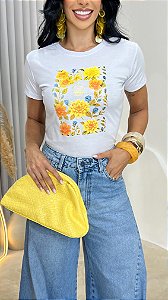TSHIRT INSPIRAÇÃO FARM FLORES - BRANCA