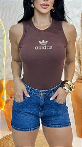 REGATA NA RIBANA BORDADA ADDS- CHOCOLATE