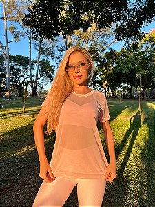 BLUSA FEMININA TULE - ROSÊ