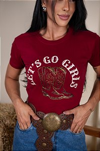 TSHIRT LET´S GO GIRL - MARSALA