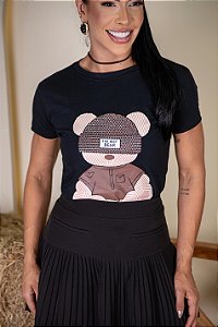 TSHIRT URSINHO TED PEDRARIA - PRETA