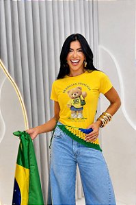 TSHIRT URSINHA BRAZILIAN PRINCESS -AMARELA