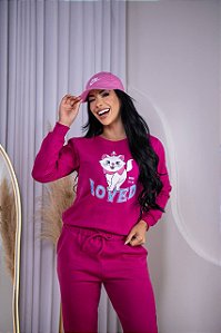 BLUSA MOLETOM GATINHA MARIE-ROSA PINK