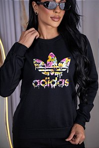 BLUSA MOLETOM ADD FARM - PRETA