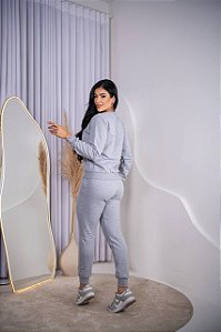 CALÇA MOLETOM FEMININO - CINZA