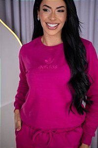 BLUSA MOLETOM BORDADO ADDS - ROSA PINK