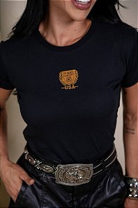 TSHIRT BORDADA TXC COMPANY USA - PRETA