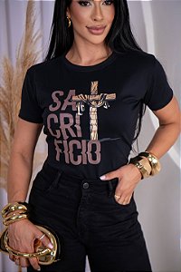 TSHIRT SACRIFICIO - PRETA