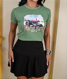 TSHIRT AGROGIRL PEDRARIA -VERDE MENTA
