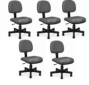 Cadeira para Costureira Nr17 cor Cinza com preto