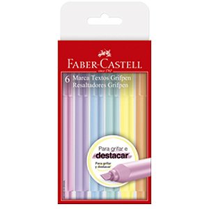 Marca Texto Grifpen Tons Pastelm - Faber-Castell - com 6 cores