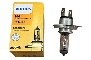 Lampada H4 55W 12V Biodo Philips Original Farol Automotivo Alto Baixo Ref. 12342H4