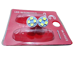 Par De Lâmpada Pingo T10 4 Leds 6000k Cinoy Lanterna Farol Marca Sinoy Ref: FX146