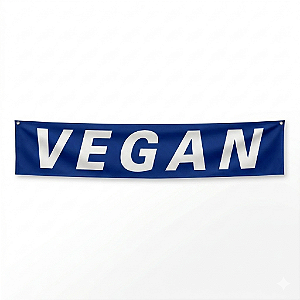Faixa Vegan em Tecido Oxford | Decoração e Manifesto | Oxenti Records