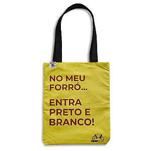 Ecobag - No meu forró entra preto e branco - ForróZinho