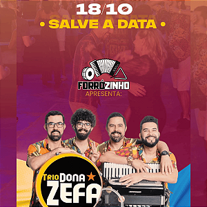 Ingresso: ForróZinho apresenta Trio Dona Zefa + DJ Grazi | Rex Bar (18/10)