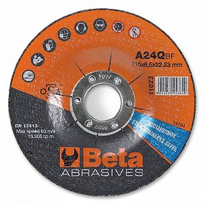 Discos Abrasivos de Desbaste para Aço e Inox (11034) 6,5x115x22,23mm