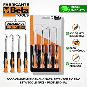 Jogo Extrator de Oring e Retentores 4 Peças Beta Worker BW 1687/S4