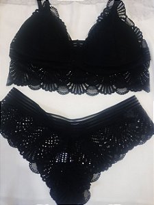Conjunto lingerie g preto