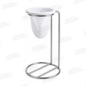 Mini Suporte de Metal com Coador de Pano Individual para Café