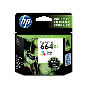 CARTUCHO HP 664XL COLORIDO 8ML R.F6V30AB - HP